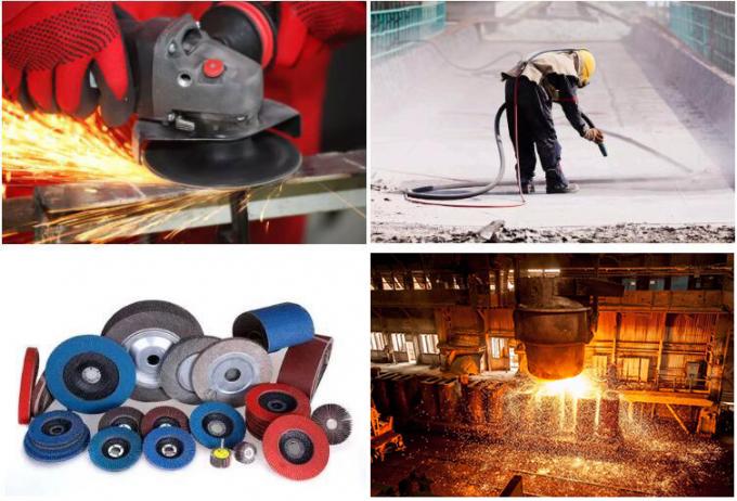 สะอาดต่อสิ่งแวดล้อม อัลลูมิเนียหลอมสีขาวความบริสุทธิ์สูง WFA 99% อัลลูมิเนียมโอกไซด์ โครนดัมกับซิลิคอนคาร์ไบด์ปูน 4