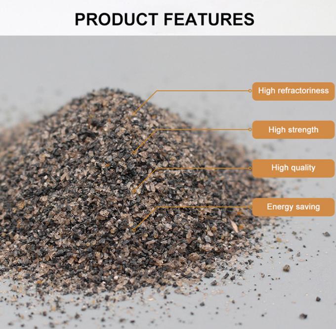 56-58% Al2o3 ไฟไหม้ Andalusite ราคา 0-1mm 1-3mm 200mesh วัตถุดิบไฟไหม้ 1