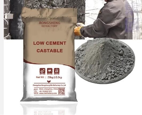 ผลงานสูง ซีเมนต์ต่ํา Castable รีฟราคเตอร์ Mullite Castable สําหรับเตาอบอุณหภูมิสูง