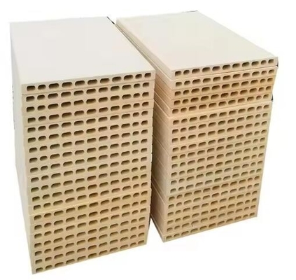 เฟอร์นิเจอร์เตาแก้ว Mullite Cordierite Plate ช่องเจาะ perforated Cordierite Mullite Slab เครื่องตั้งเซรามิกที่ทนทาน