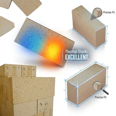 Anti Spalling High Alumina Refractory Brick Standard Shaped for Boiler Furnace Lining