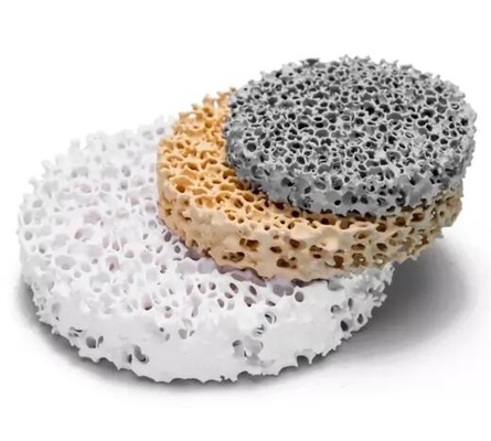 Silicon Carbide Alumina Zirconia Zr เครื่องกรองฟองเซรามิก