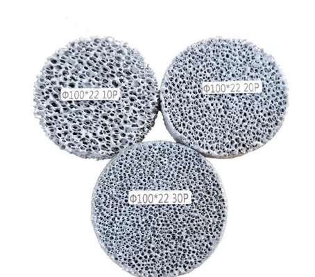 Silicon Carbide Alumina Zirconia Zr เครื่องกรองฟองเซรามิก