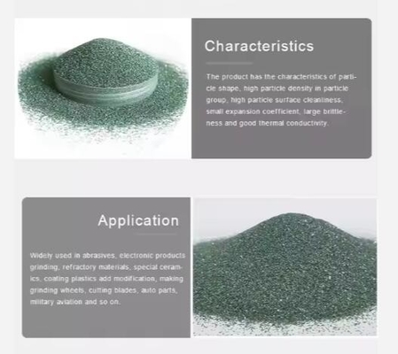 ความบริสุทธิ์สูง 99% Sic Powder 16#~2000# ไฟไหม้สีเขียวซิลิคอนคาร์ไบด์ สําหรับสารบดและการเป่าทราย