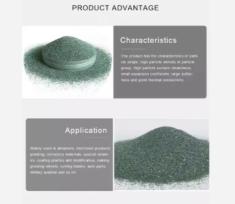 ขนาดความบริสุทธิ์สูง สีเขียว สีดํา ซิลิคอนคาร์ไบด ขนาดผง 98% 99% SIC Emery Carborundum Grit