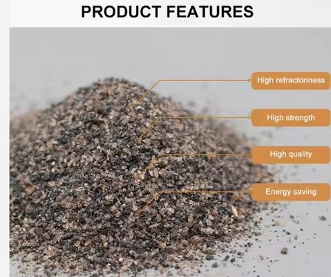 56-58% Al2o3 ไฟไหม้ Andalusite ราคา 0-1mm 1-3mm 200mesh วัตถุดิบไฟไหม้