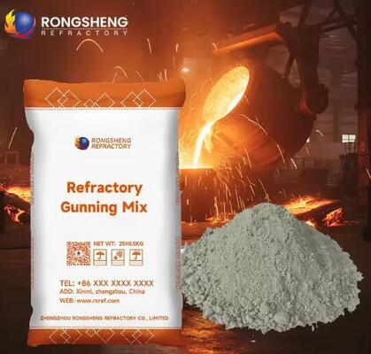ทัพพีซับวัสดุทนไฟ Gunning Tundish สเปรย์เคลือบ Gunning Mix Magnesia-Based Refractory มวลซ่อมสำหรับเตา