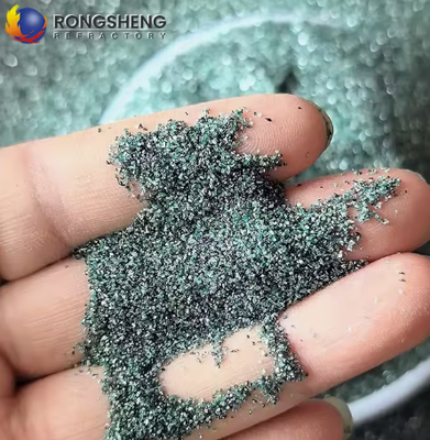 ความบริสุทธิ์สูง RONGSHENG สีเขียว ซิลิคอนคาร์ไบด ขนาดผงบด 240# 360# F1200 ความแข็งแรงสูง 1900 เซรามิกที่ทนไฟ