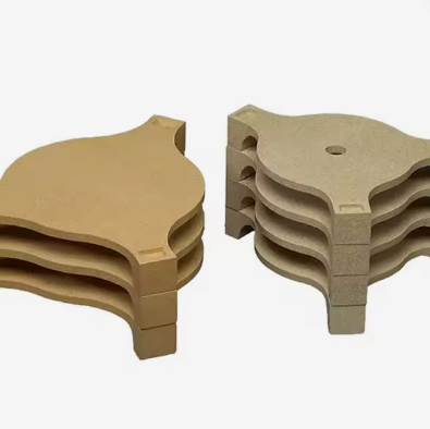 แผ่นรองเตาเผาเซรามิก Rongsheng Refractory High Temperature Cordierit Mullite Batts Cordierite Board Kiln Shelves Support Plate