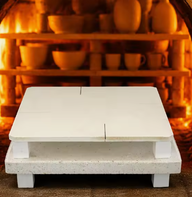 แผ่นรองเตาเผาเซรามิก Rongsheng Refractory High Temperature Cordierit Mullite Batts Cordierite Board Kiln Shelves Support Plate