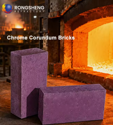 Rongsheng Alumina โครม ทนต่อไฟ อิฐ ทนต่อการกัดกร่อน โครม โครอนดัม อิฐทนทานสําหรับอุตสาหกรรมกระจก