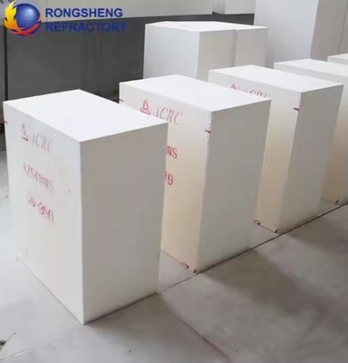 อุณหภูมิสูงหลอมเหลืองอิฐ ไซร์โคเนีย Corundum อิฐ AZS-41, AZS-36, AZS-33 สําหรับเตาแก้ว