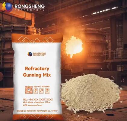 วัสดุเคลือบพ่นทนไฟแมกนีเซียมอะลูมินาคอรันดัมอุณหภูมิสูง 1750°C สำหรับเตาเผาหม้อไอน้ำ
