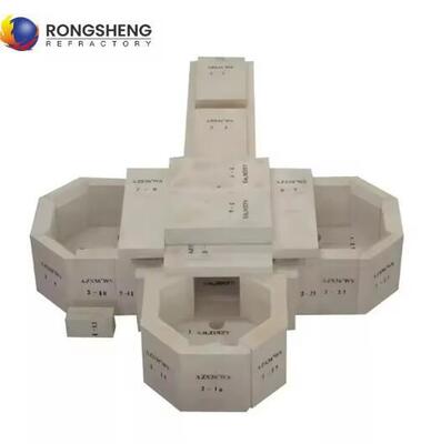ความหนาแน่นสูง AZS 33 AZS 36 AZS 41 บล็อคหลอมหลอมหลอมที่ทนทาน AZS Zirconia Corundum brick สําหรับเตาละลายแก้ว