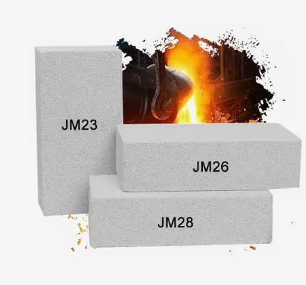 Rongsheng Jm23 Jm26 Jm28 Jm32 กระเบื้องเพลิงที่ทนไฟ 1800C ขาวน้ําหนักเบา